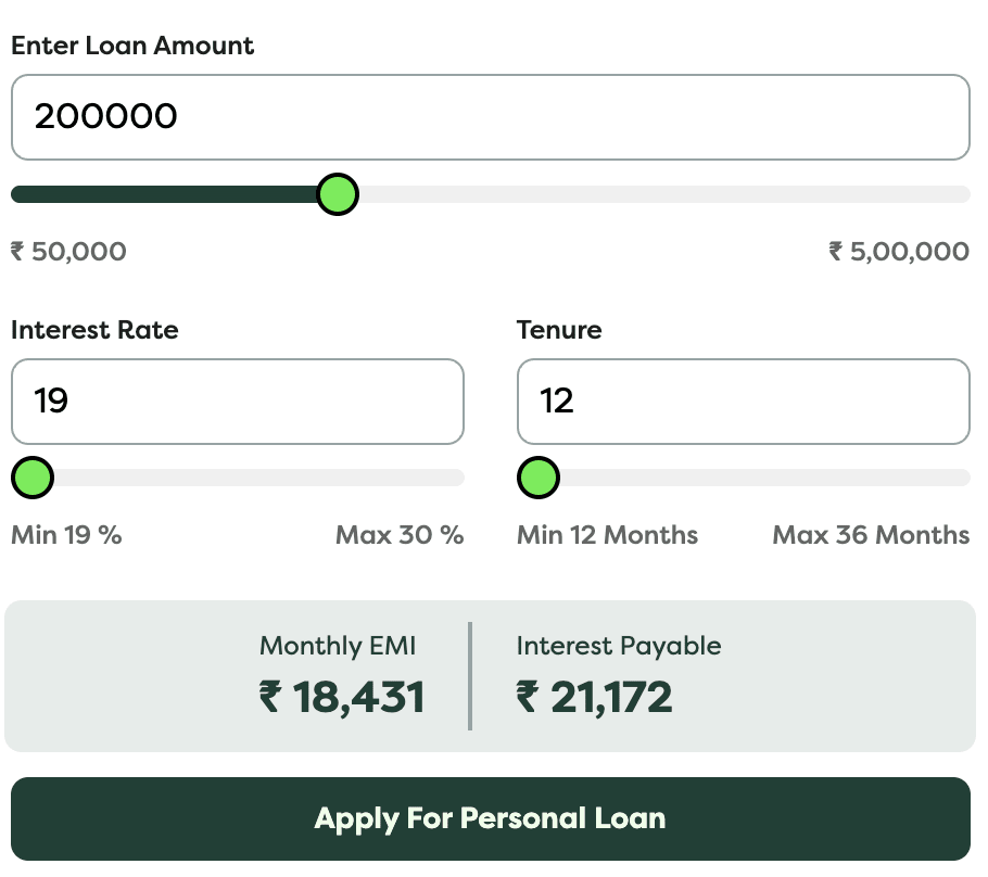 hero fincorp personal loan emi calculation